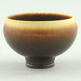 Berndt Friberg (1967) Unique Brown Haresfur Bowl 4,5 cm