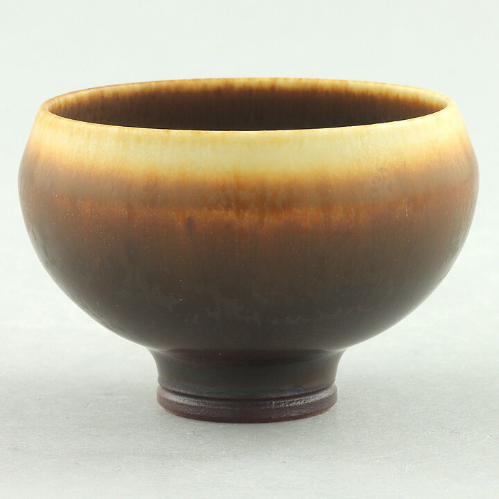 Berndt Friberg (1967) Unique Brown Haresfur Bowl 4,5 cm