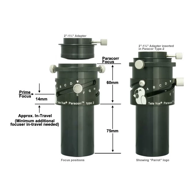 TELEVUE PARACORR TYP 2 - 2" KOMAKORREKTOR - 3