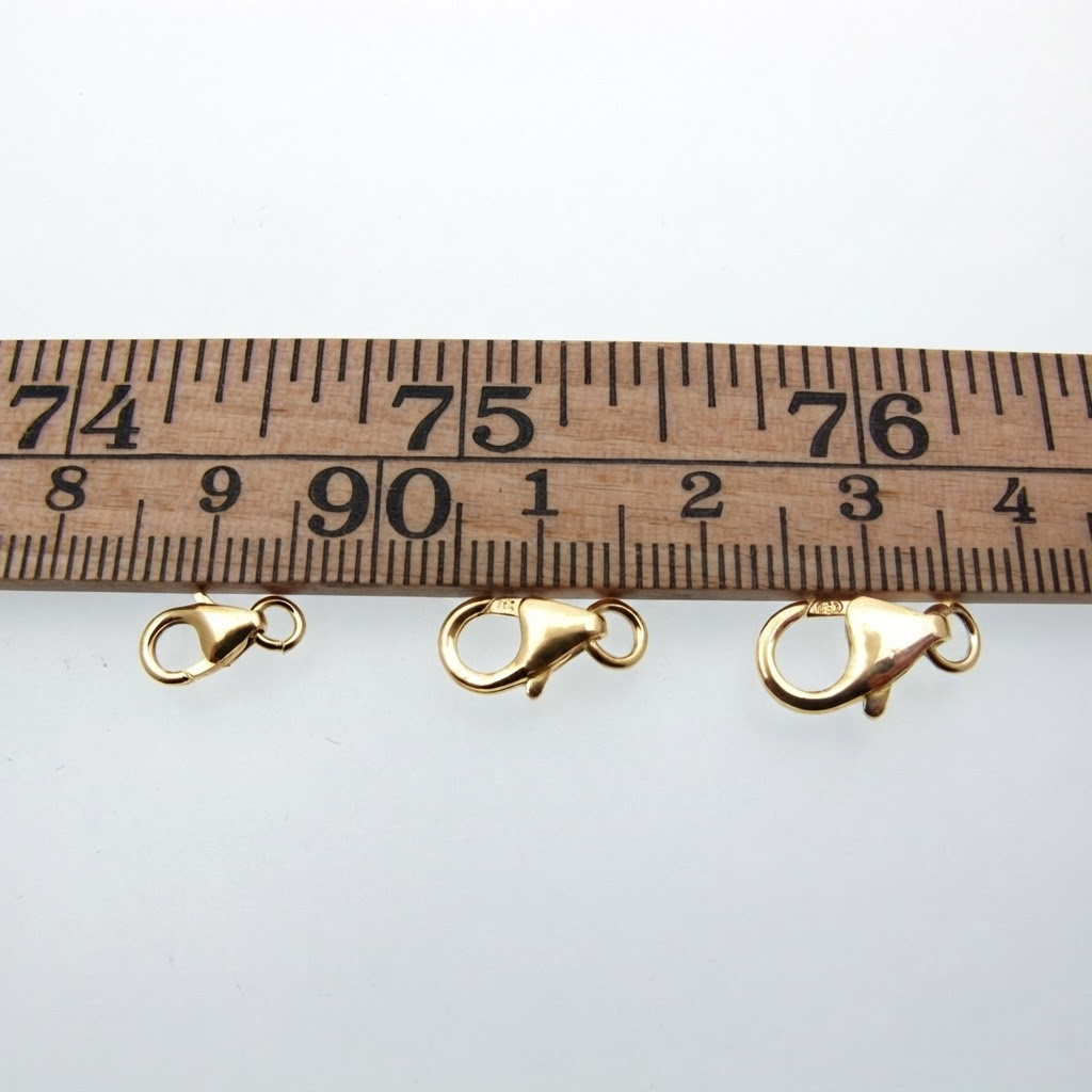 Gold-plated round silver trigger clasp - 5x8mm - 3