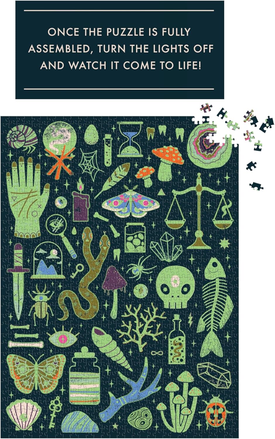 Occult & Curious, Glow in the Dark, 1000 Piece Puzzle  - 7