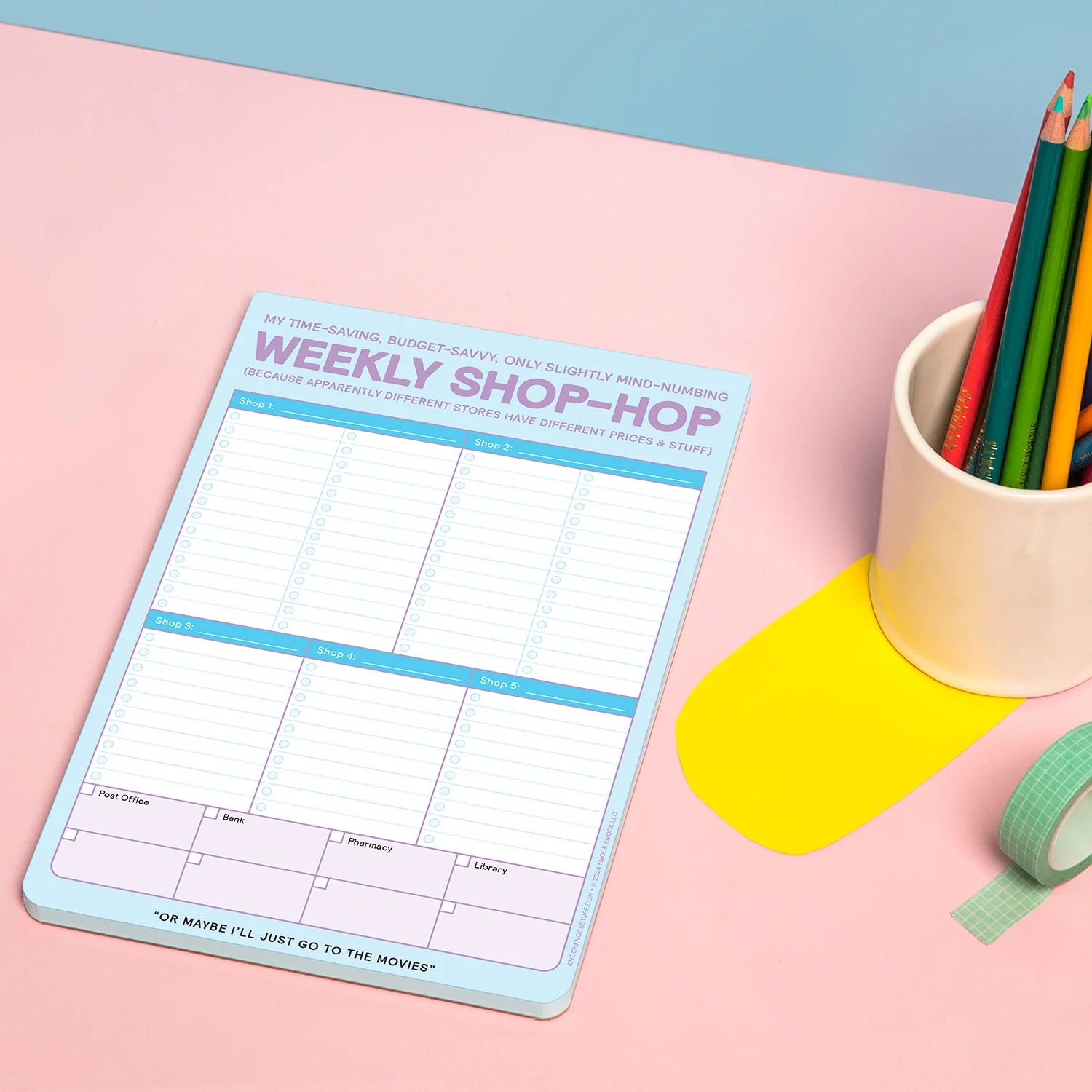 Weekly Shop-Hop Pad with Magnet (Pastel Version) - 4