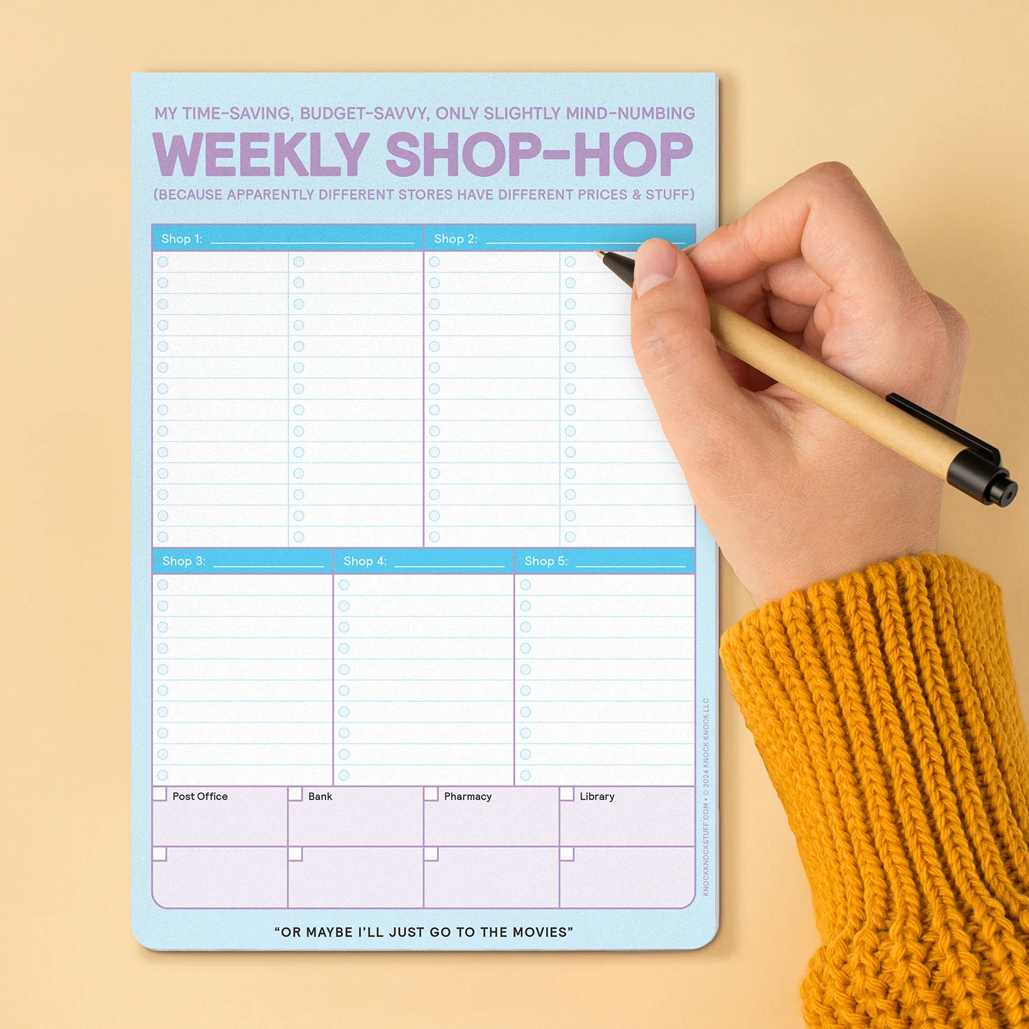 Weekly Shop-Hop Pad with Magnet (Pastel Version) - 3