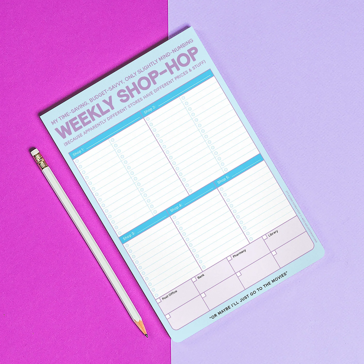 Weekly Shop-Hop Pad with Magnet (Pastel Version) - 2