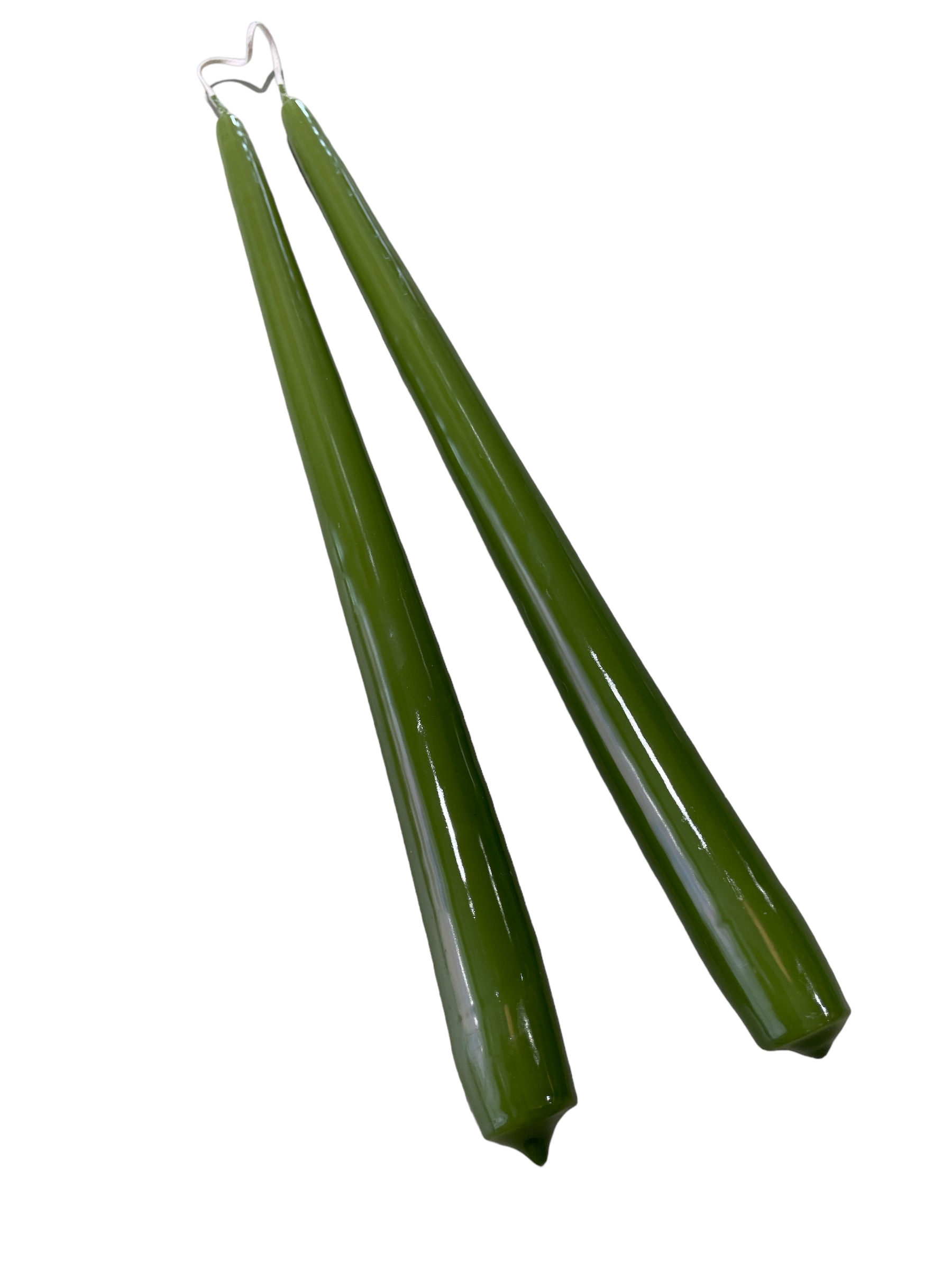 Antikljus Bladgrön 35cm Lack Parljus