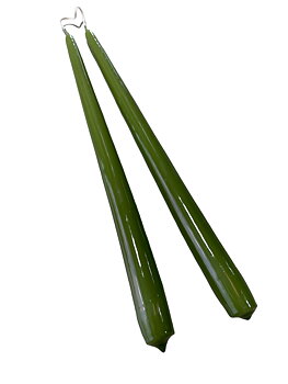 Antikljus Bladgrön 35cm Lack Parljus