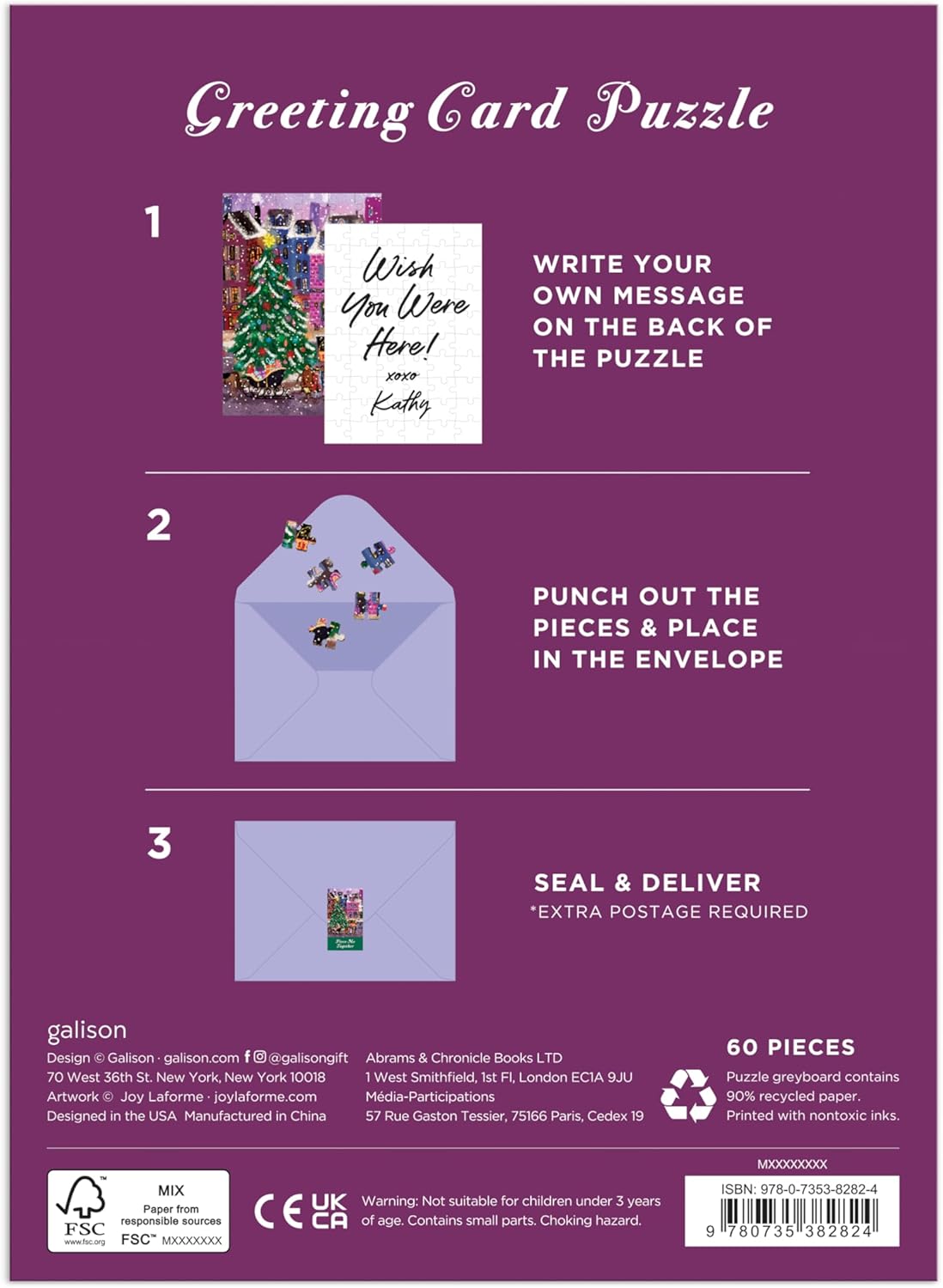 Joy Laforme Christmas Greeting Card Puzzle - 6