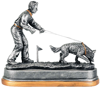 Hund Statyett Antik/Silver 180x220 mm