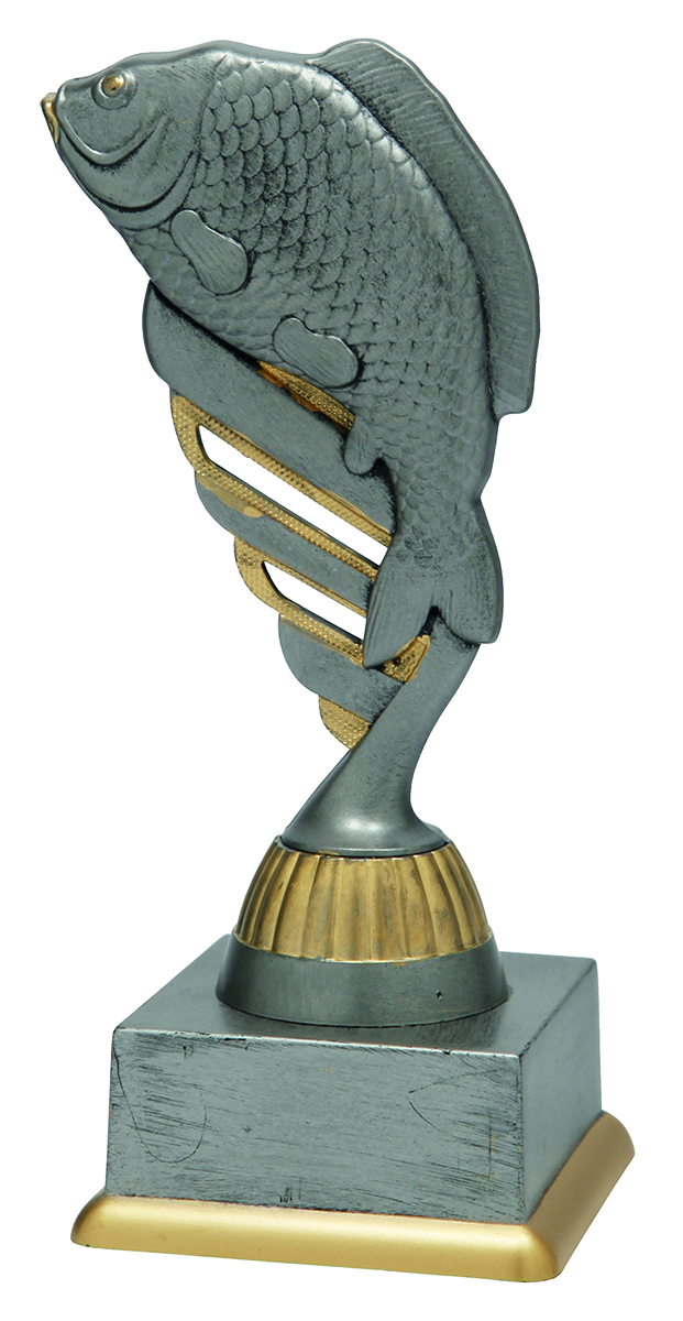 Fiske Silver/Antik Statyett - 3 olika storlekar