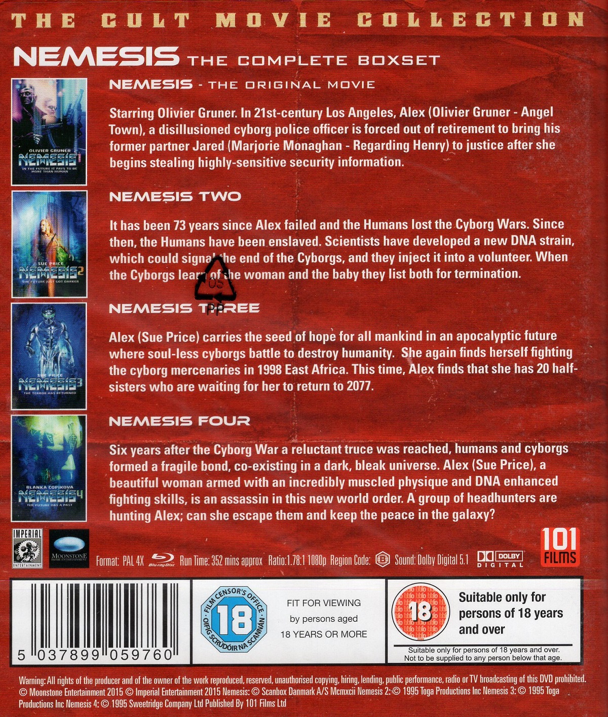 Nemesis: 1-4 (ej svensk text) (Blu-ray)