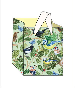 Major Oak Birds, Small Square Gift Bag