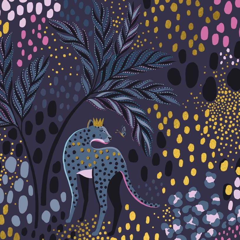 Dark Spotted Cheetah, Greeting Card