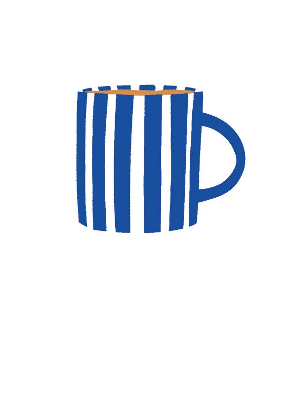 Stripe Mug, Greeting Card