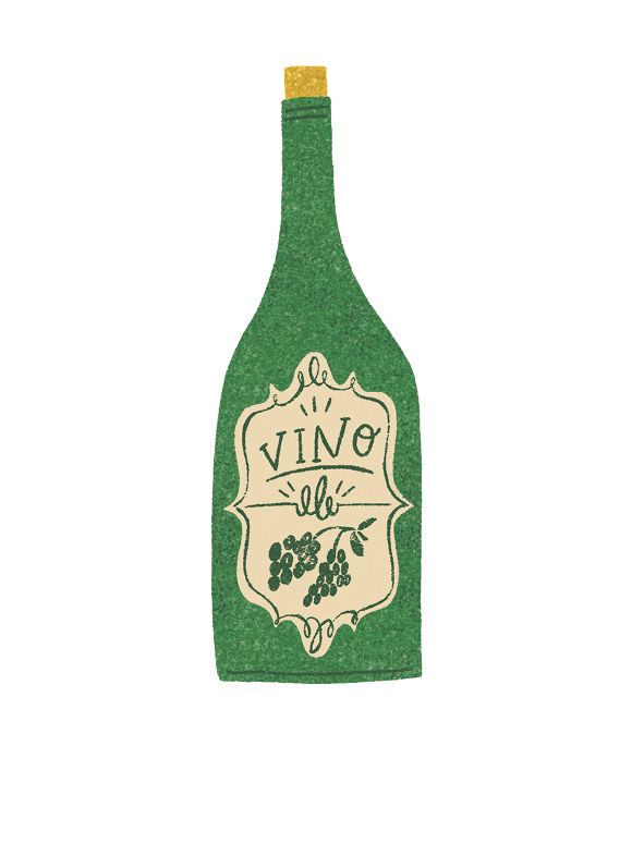 Wine Bottle, Greeting Card