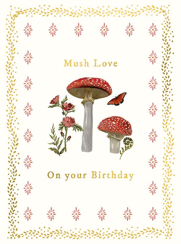 Mushrooms, Greeting Card