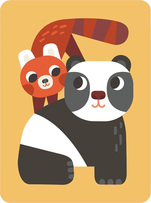 Pandas, Greeting Card