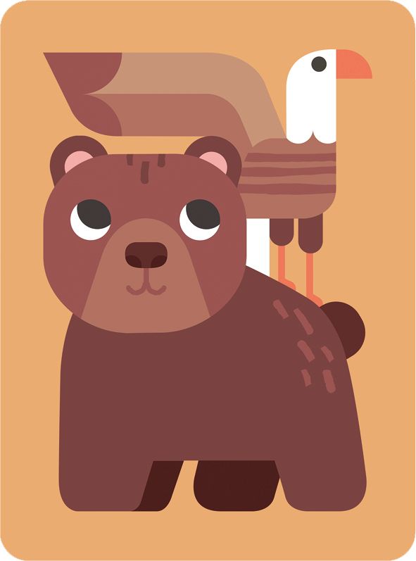 Bear & Eagle, Greeting Card