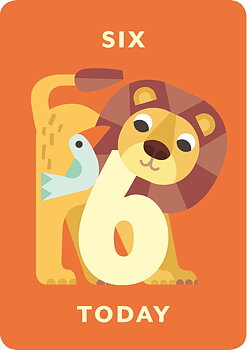 Zig Zag Zoo Age 6, Greeting Card