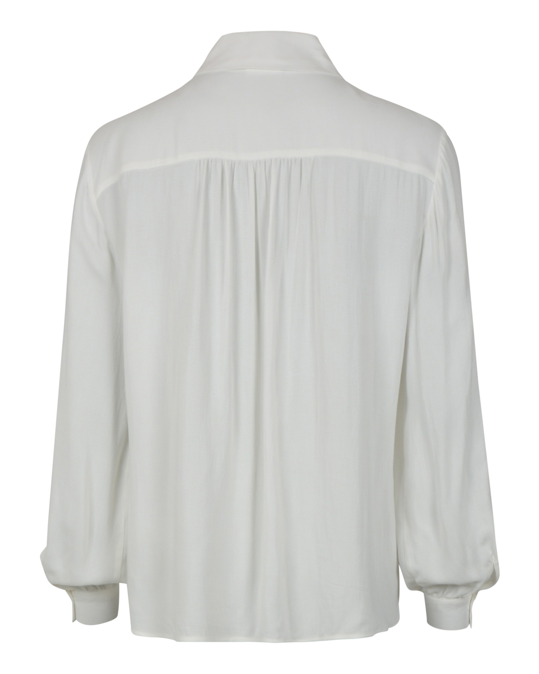 Blus viskos med krage offwhite - 2