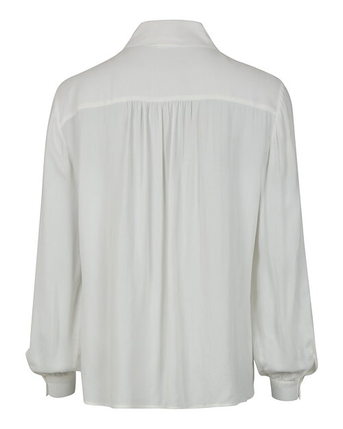 Blus viskos med krage offwhite - 2