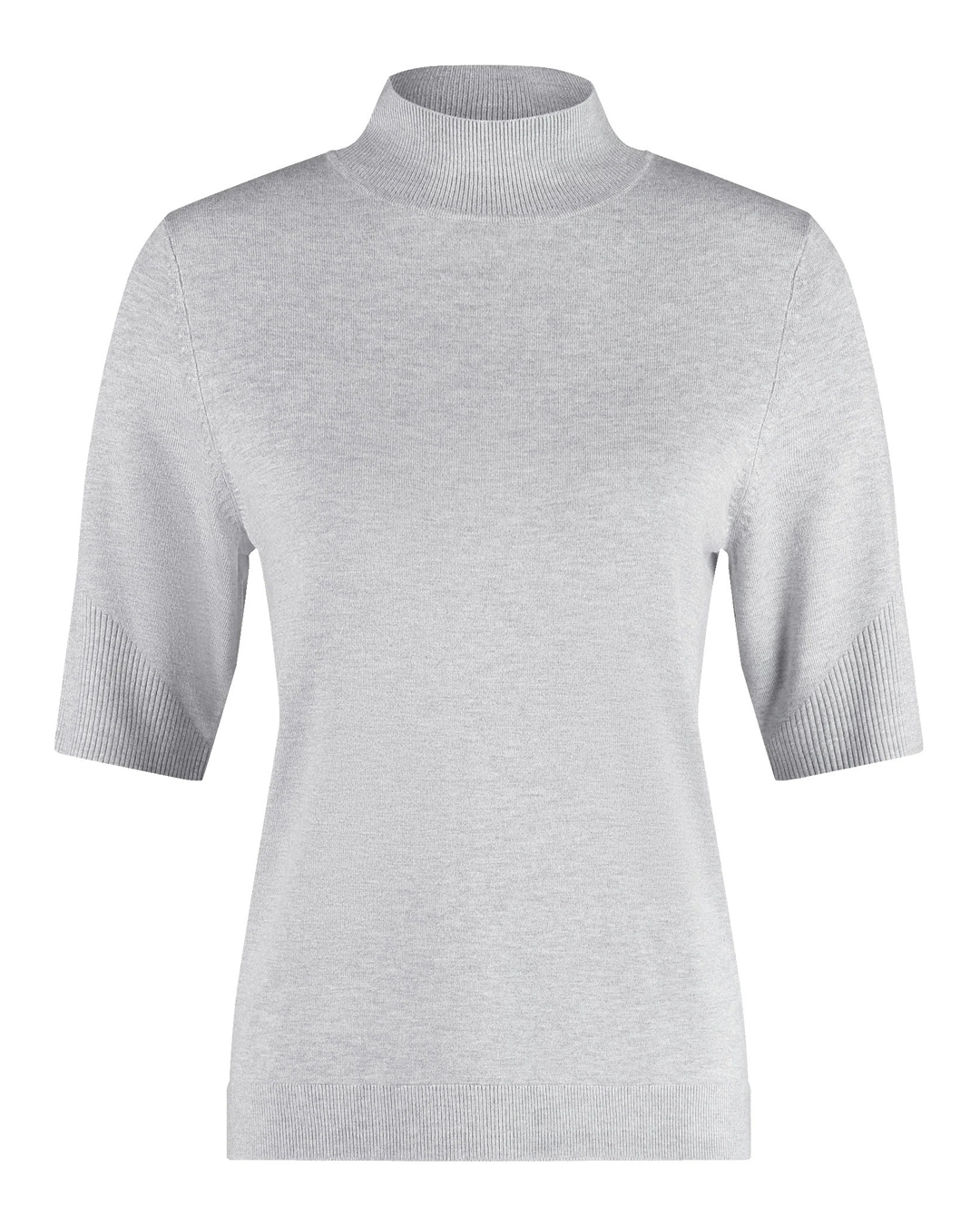Jumper turtleneck kort ärm ljusgrå - 4
