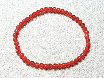 Red agate ca. 4mm bracelet ca.19cm