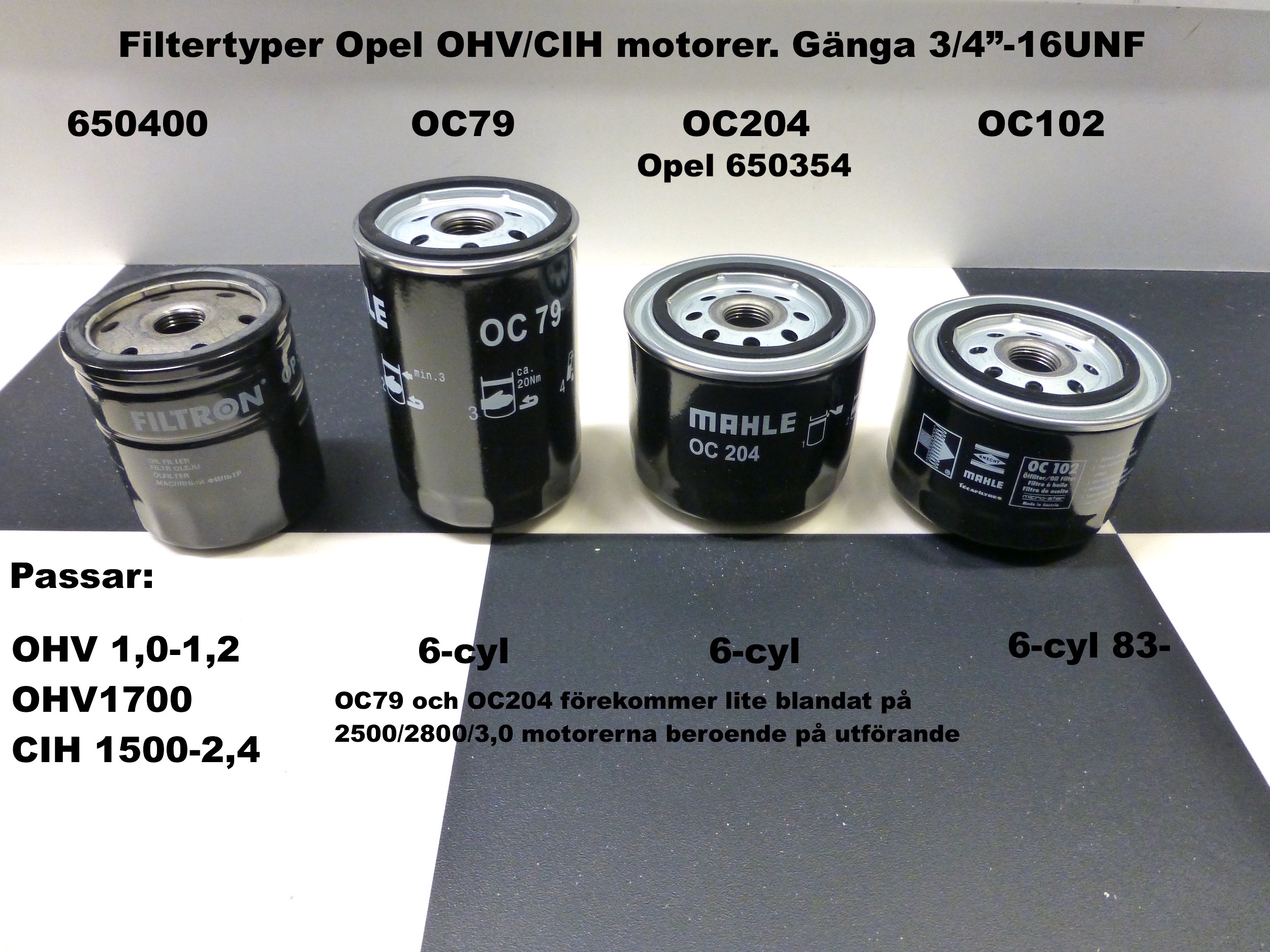 Oljefilter- 6 cyl  (93x94mm) - 2
