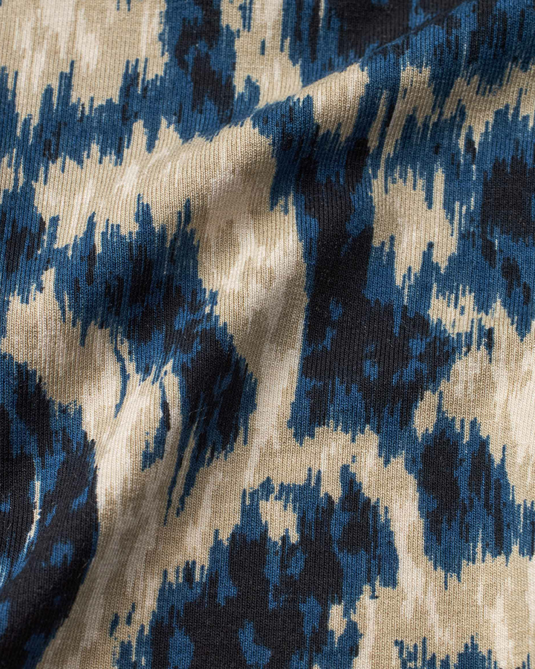 Topp Butta rundringad mönstrad blå/beige - 6