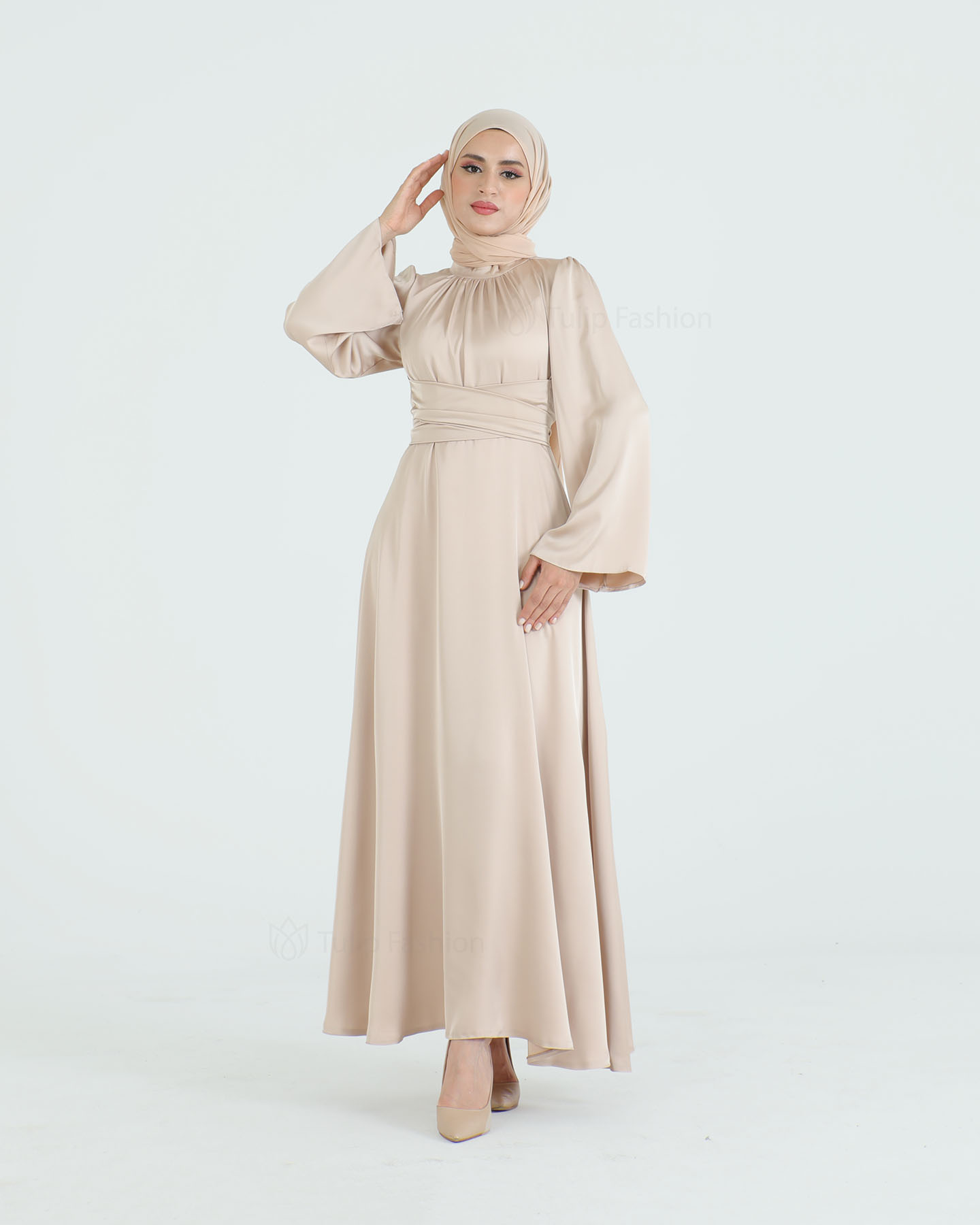 Party dress - Beige - 4