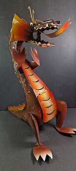 Handmålad Plåt Drake - 30cm