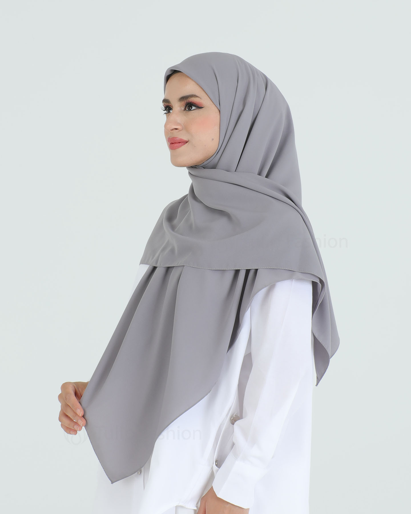 Hijab - Square Medina Lyx Chiffon 120 cm - Gray