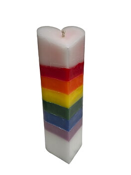 Hjärtformat ljus Pride