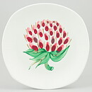 Stig Lindberg (Allegro 1960s) Art Plate with Red Flower Decor 20 cm  #3 (2)