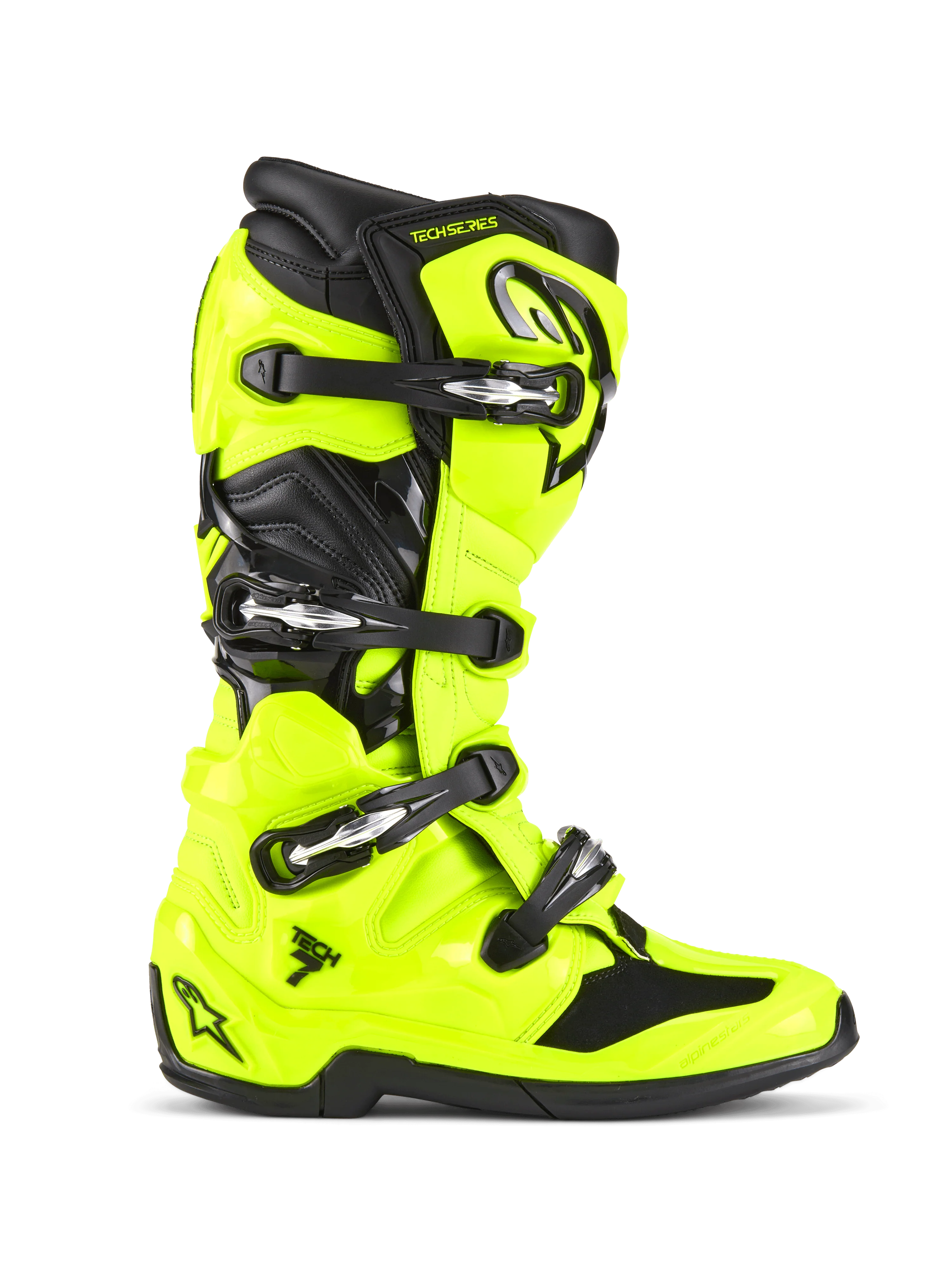 Alpinestars Tech 7 Crossisaappaat Musta/ Hi-Vis Keltainen - 2