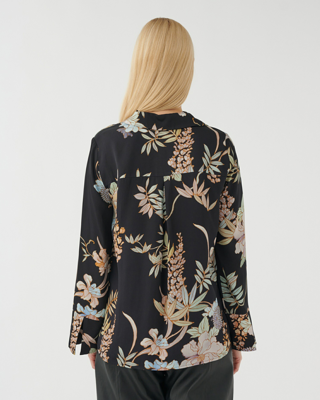 Blus Janet mimosa mönstrad svart - 2