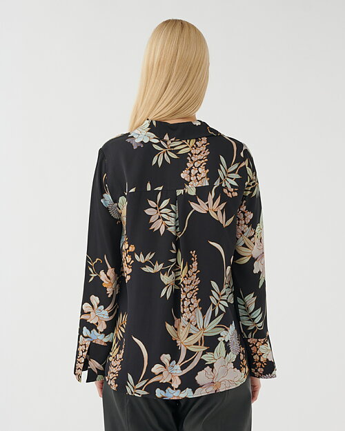 Blus Janet mimosa mönstrad svart - 2