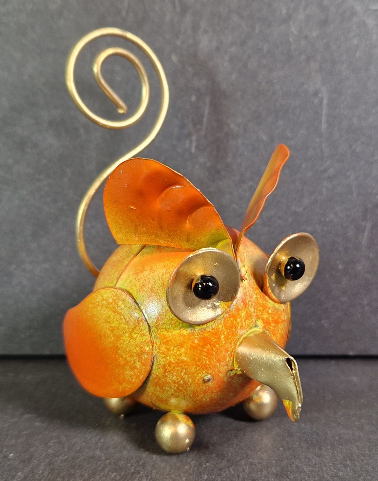 Liten Handmålad Plåt Uggla - 2