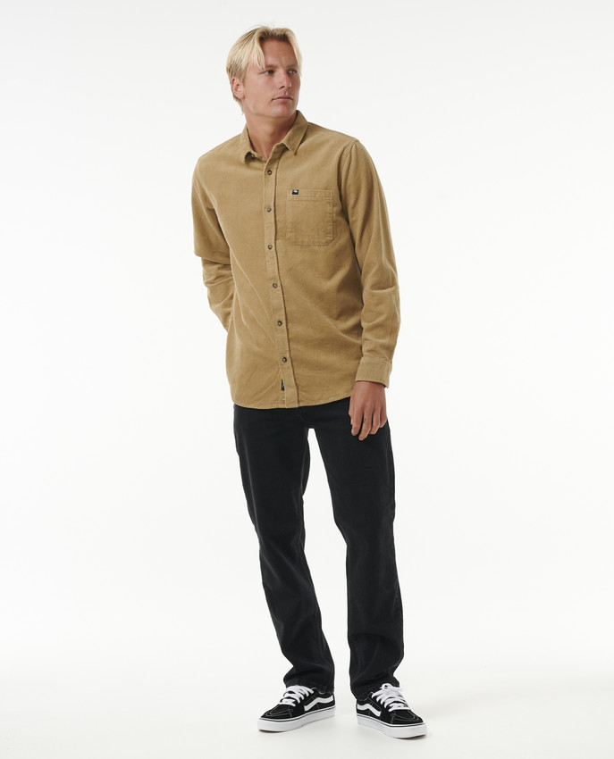 Rip Curl Classic Surf Cord Långärmad Skjorta Dark Khaki - 3