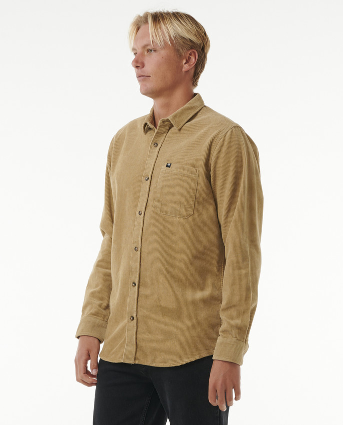 Rip Curl Classic Surf Cord Långärmad Skjorta Dark Khaki - 6