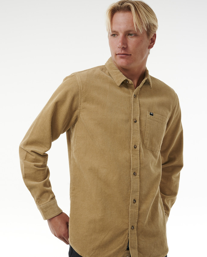 Rip Curl Classic Surf Cord Långärmad Skjorta Dark Khaki - 4