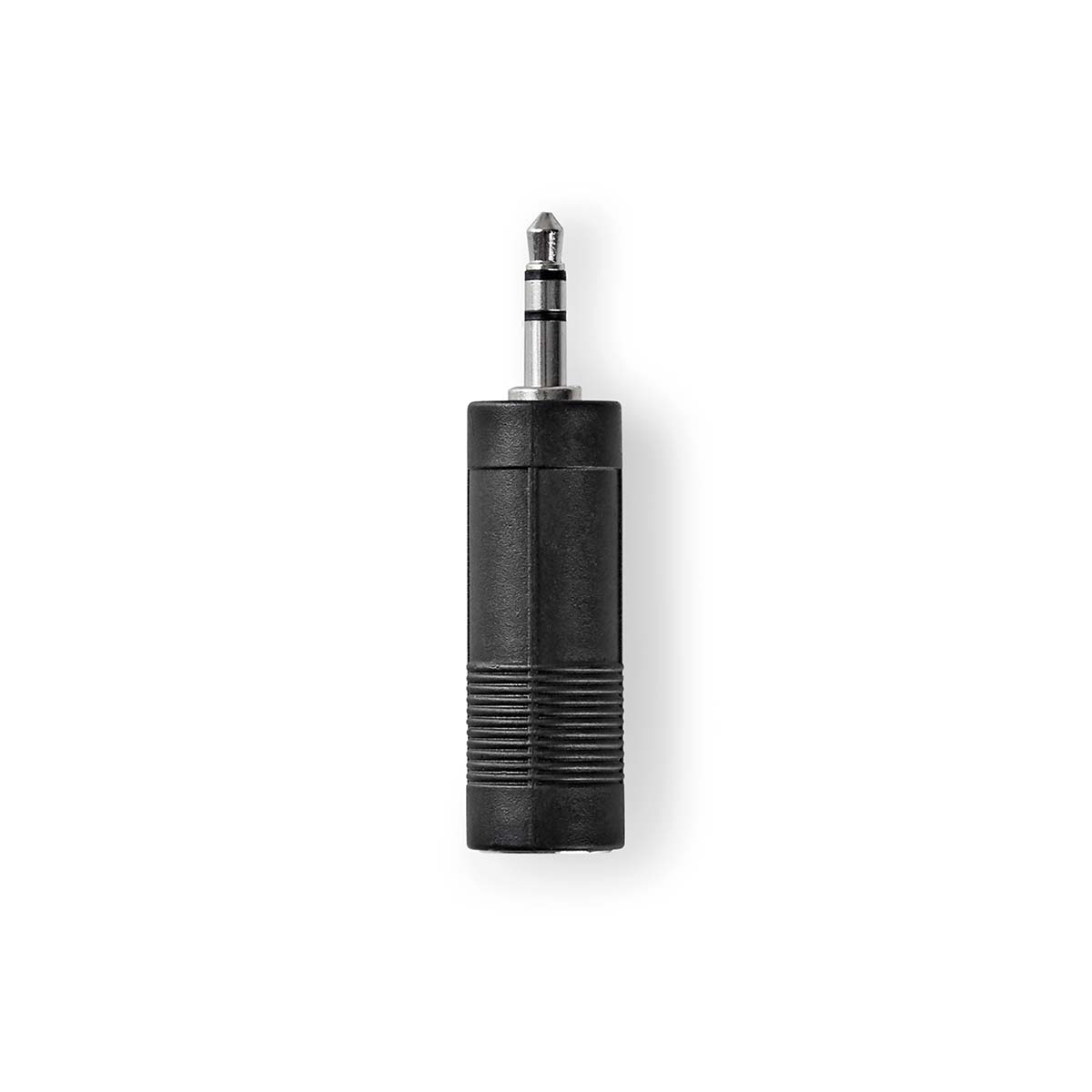 Stereo Audio Adapter 3.5 mm Male | 6.35 mm Female | Nickel Plated | Straight | ABS | Black