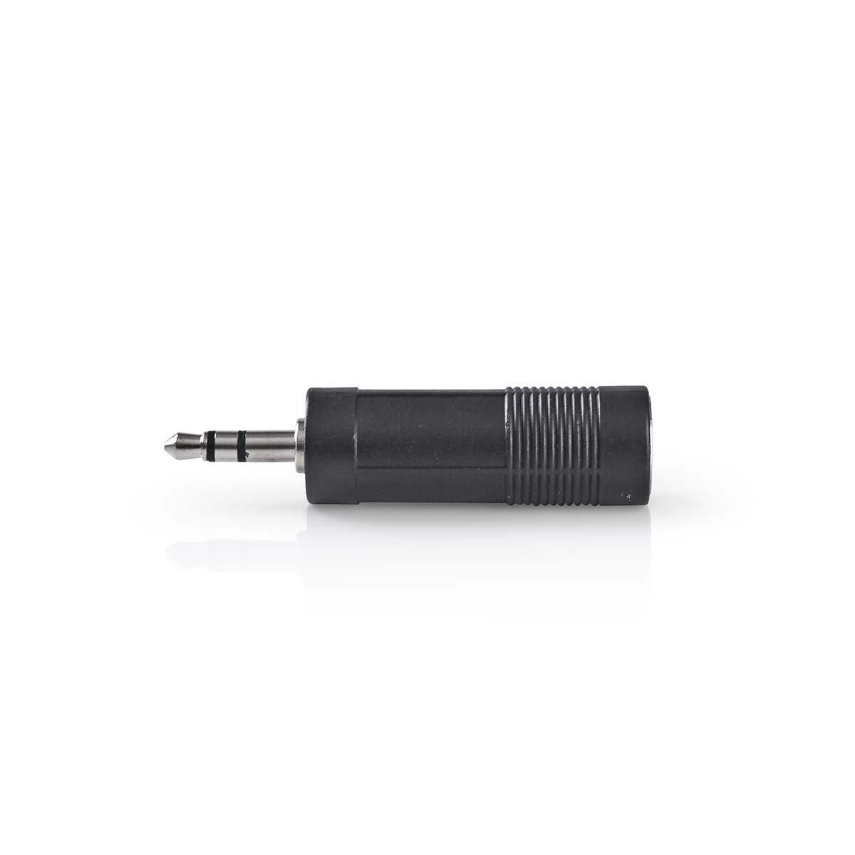 Stereo Audio Adapter 3.5 mm Male | 6.35 mm Female | Nickel Plated | Straight | ABS | Black - 2
