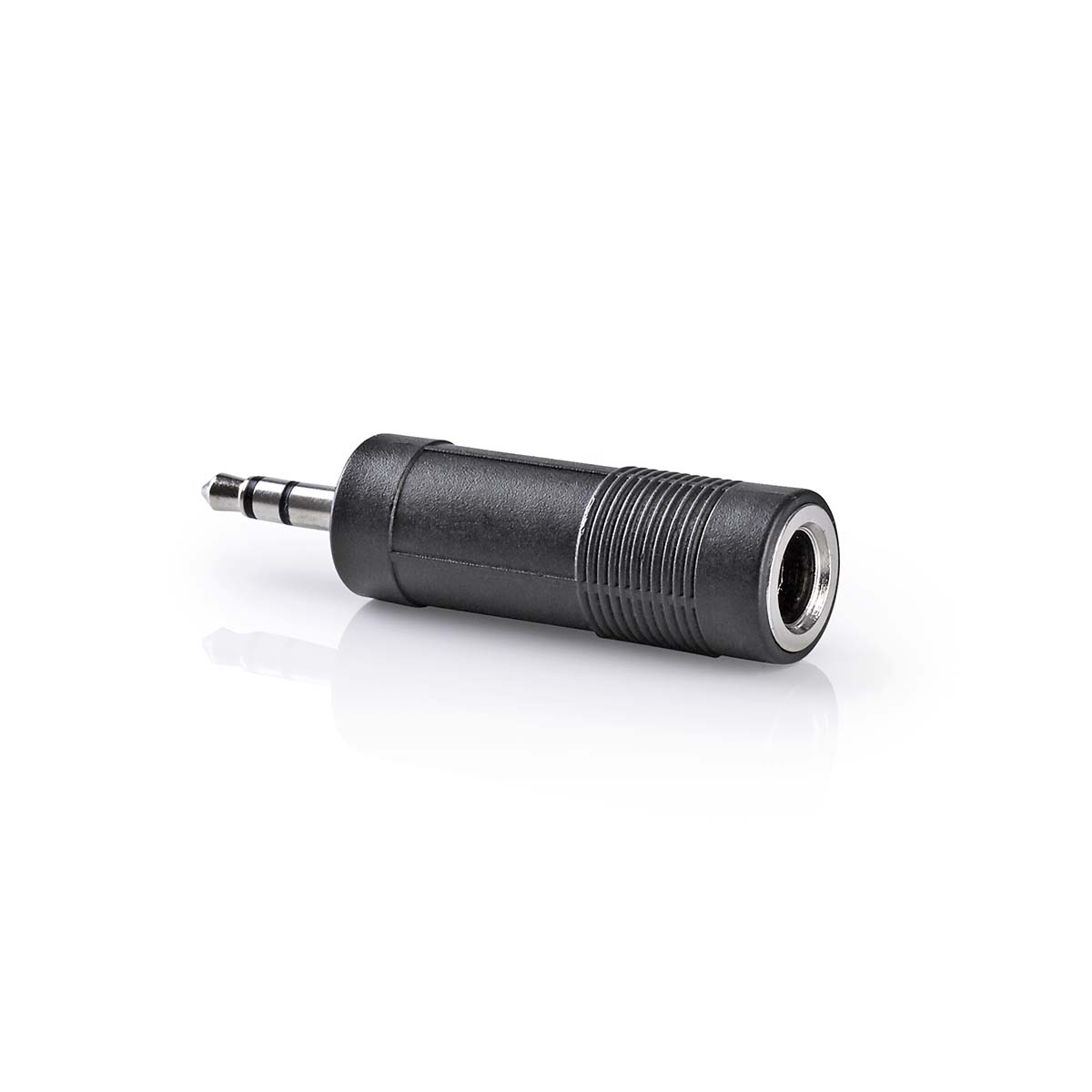 Stereo Audio Adapter 3.5 mm Male | 6.35 mm Female | Nickel Plated | Straight | ABS | Black - 3