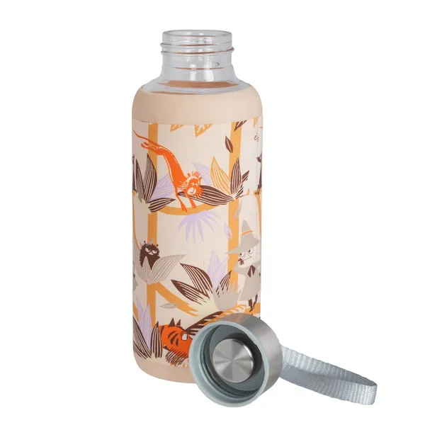 Mumin Glasflaska med silikonskydd - Trädkrona Orange - 3