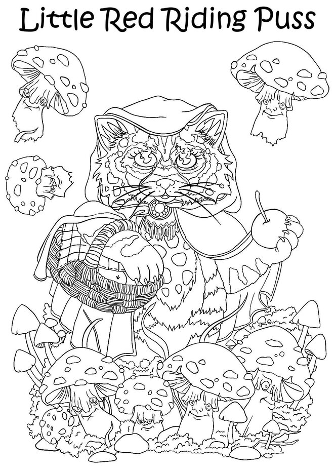 Crazy Cats Little Red Riding Puss, Clear Stamps, The Card Hut - 2