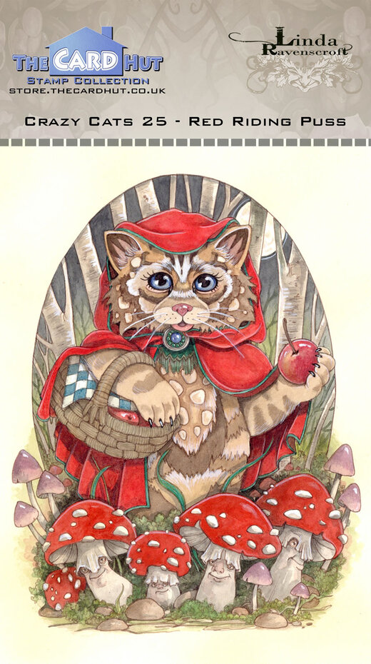 Crazy Cats Little Red Riding Puss, Clear Stamps, The Card Hut