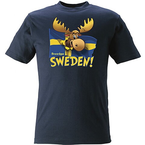 Barn T-shirt Älg flagga marin