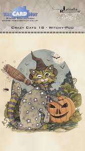 Crazy Cats Witchy Poo, Clear Stamps, The Card Hut