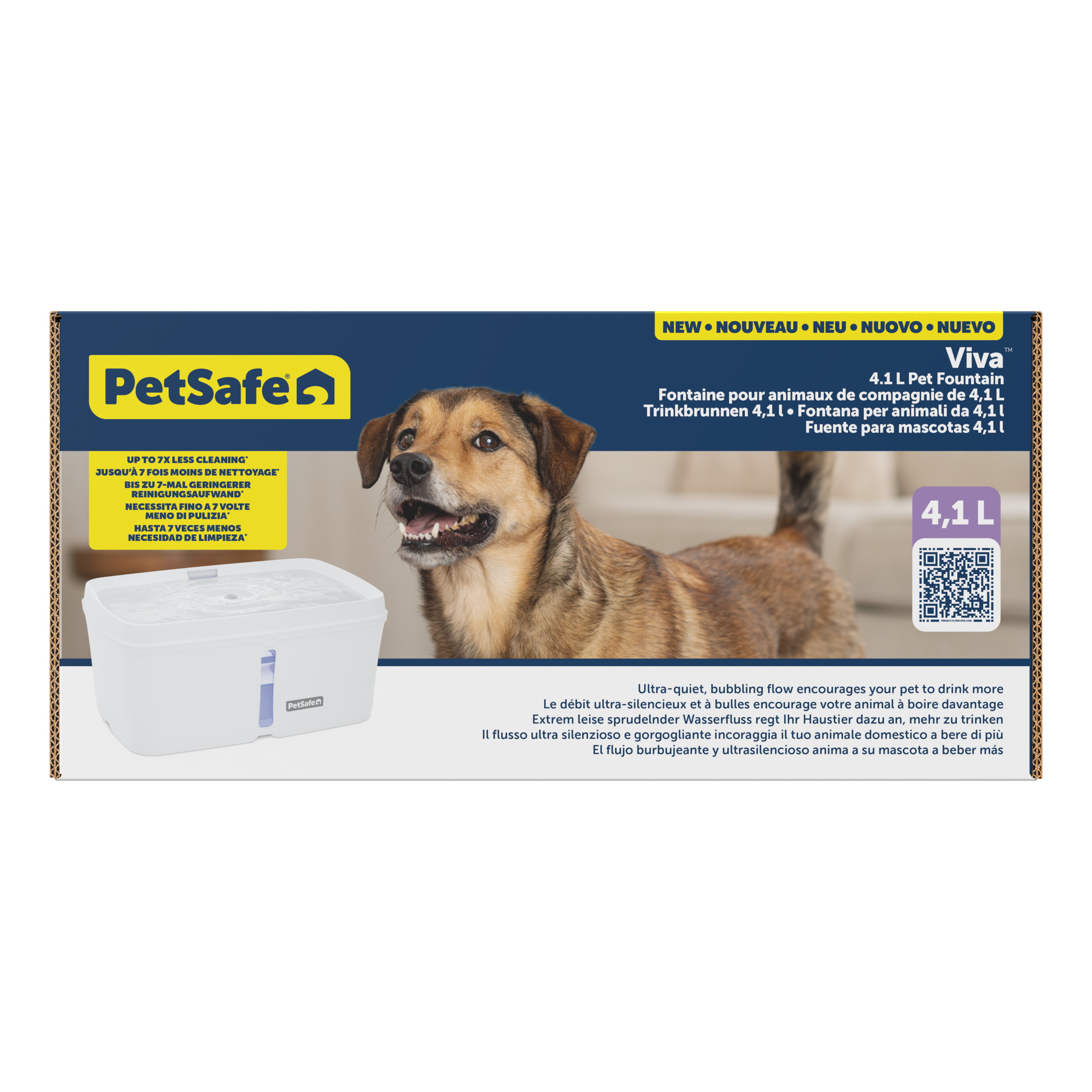 PetSafe Viva Pet Water Fountain - 4,1 Liter - Two-layer filtration