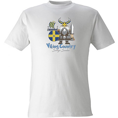 Barn T-shirt viking Country vit